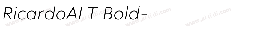 RicardoALT Bold字体转换